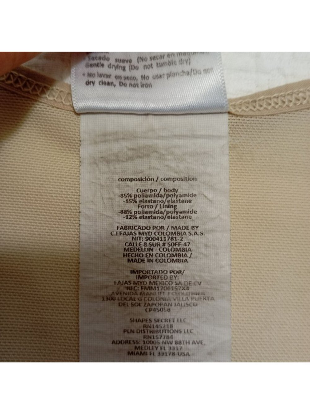 M&D Womens Beige Full-Body Shapewear With Hook & Eye Closure Size 2XL - Picture 8 of 14
